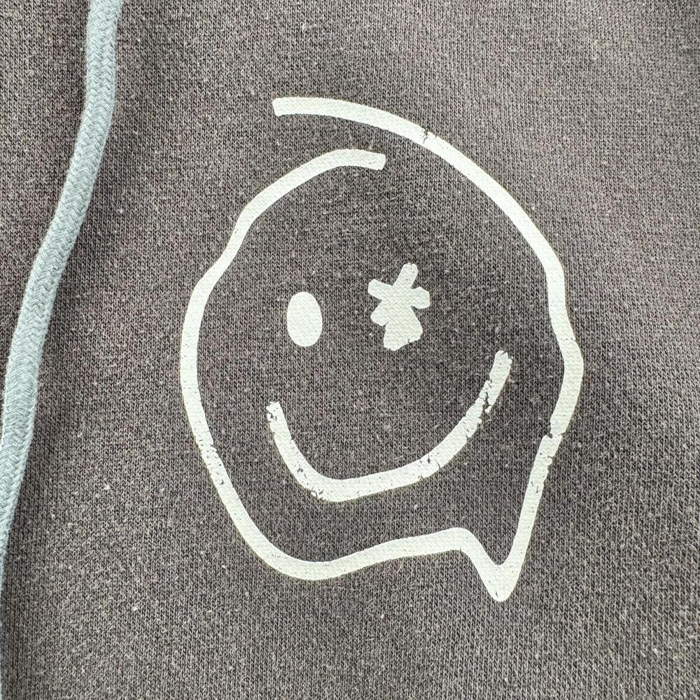 Dutch Bros Coffee Women's Brown Hoodie With Smiley Face Sweatshirt Small View 5